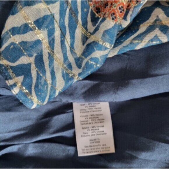 Anthropologie -VERB BYPALLAVI SINGHEEV - Blue Bandhani Printed Dress NWT… - Picture 9 of 13